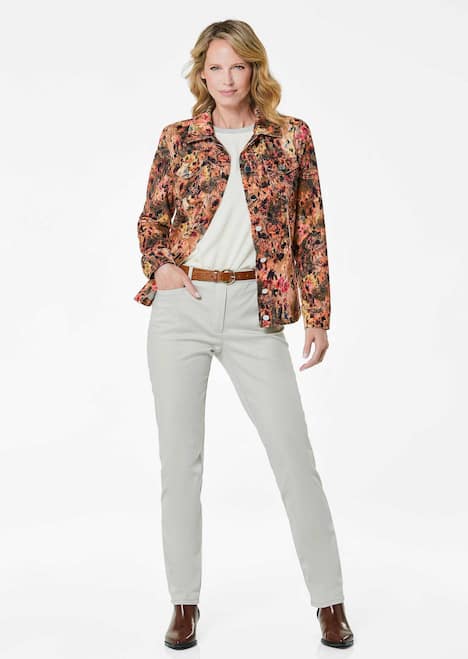 GOLDNER Jas Baby-corduroy jasje met opvallende print