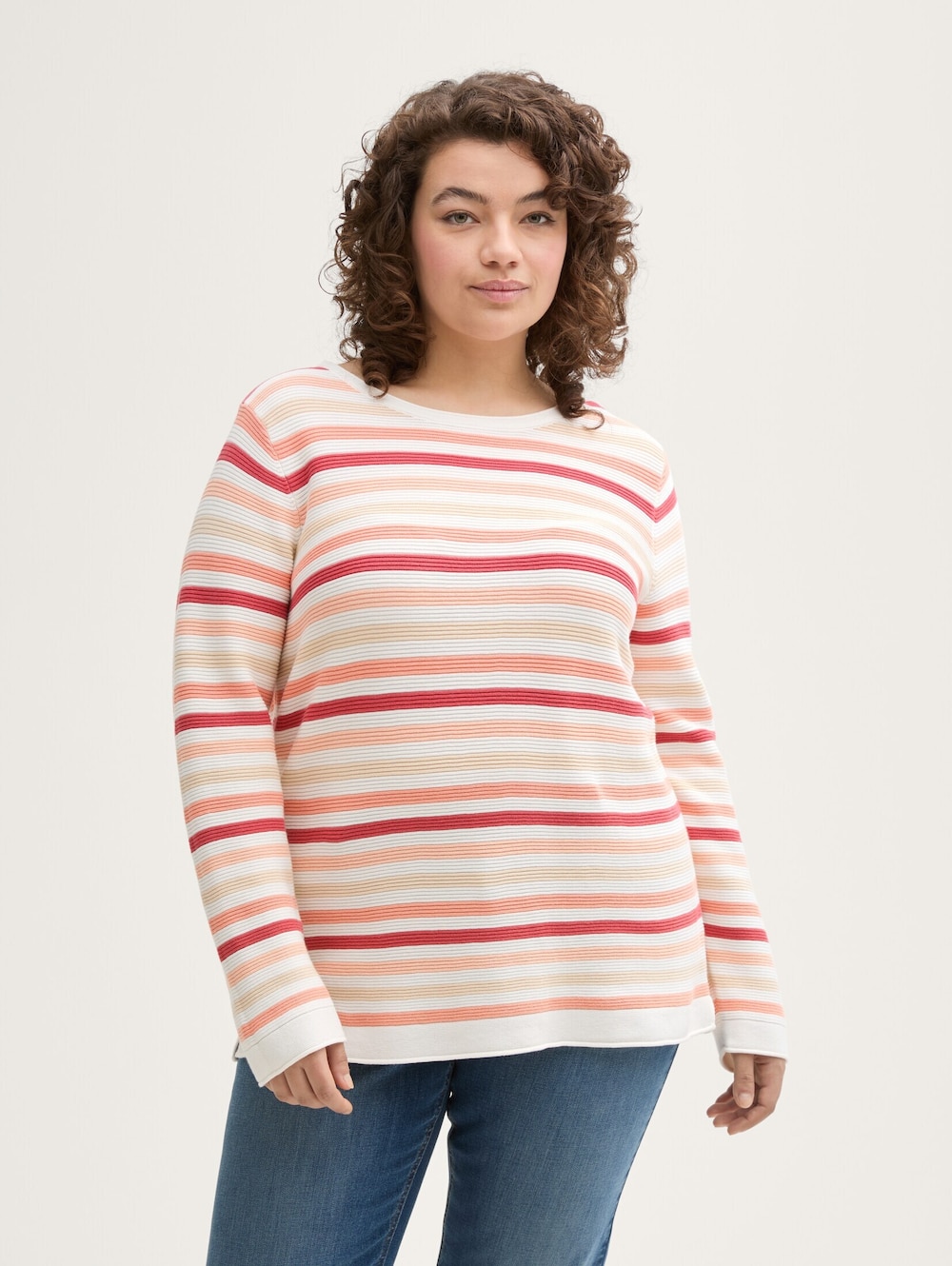 Tom Tailor Women PLUS Pullover & Strickjacken Plus Size - Strickpullover mit Bio-Baumwolle