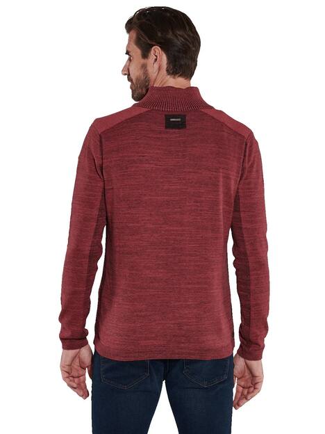 engbers Herren Pullover mit Troyerkragen , Rot