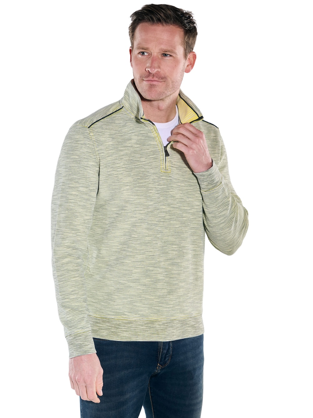 engbers Herren Sweatshirt Stehbund , Gelb