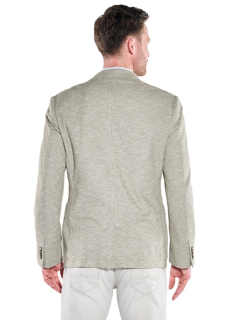 Herren Sakko in Waffeloptik made in Europe , Khaki