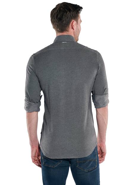 engbers Herren Langarm-Hemd gemustert , Anthrazit