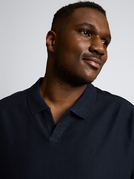 Poloshirt mit Ottoman-Struktur