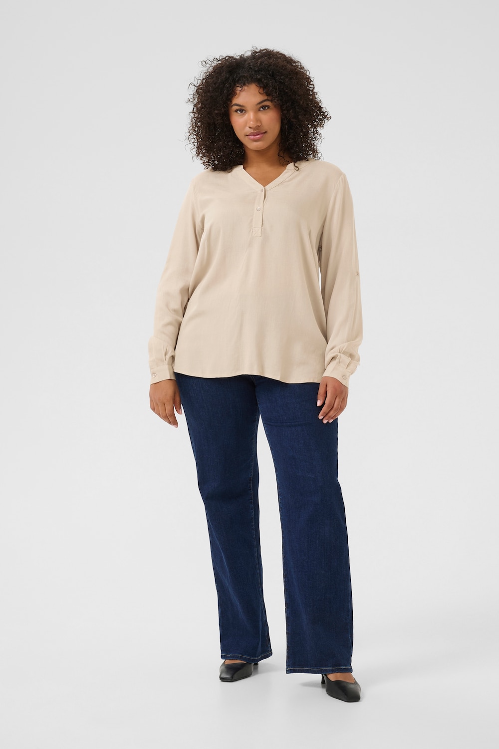 Langarm-Bluse Regular fit