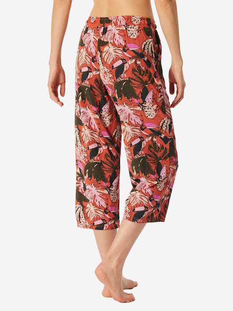 Schiesser Damen Pyjamahose Mix Relax terracotta