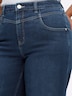 Jeans Jeans mit weitem Bein und High-Waist-Bund Formbund