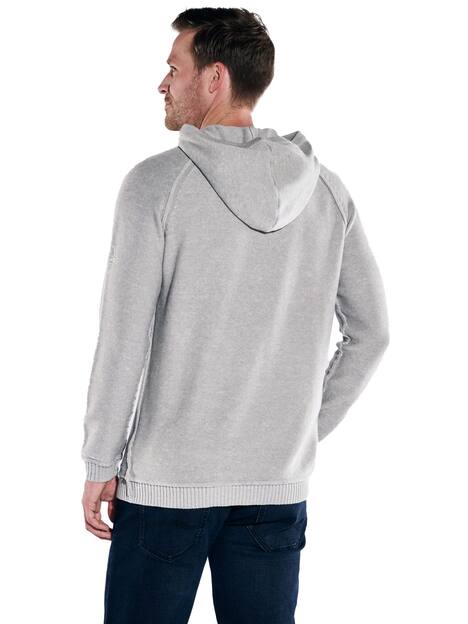 engbers Herren Pullover mit Kapuze , Silbergrau