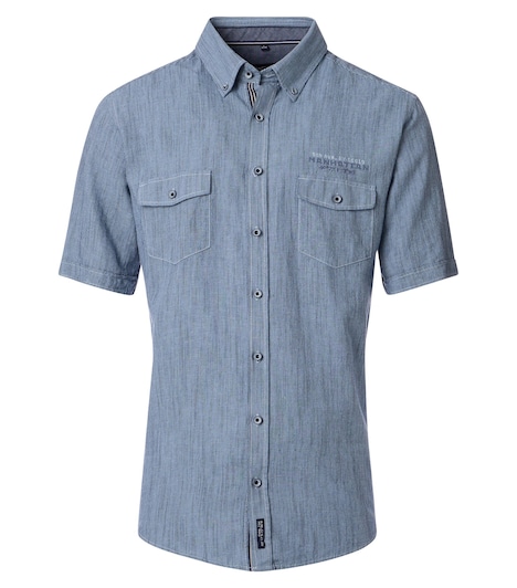 CASAMODA Leinenhemd gestreift Casual Fit
