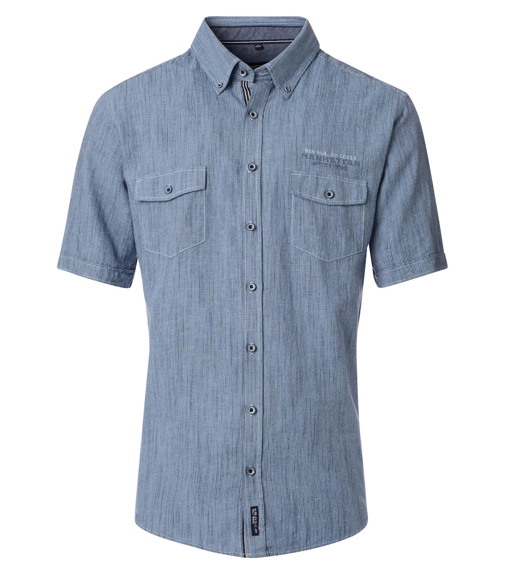 CASAMODA Leinenhemd gestreift Casual Fit