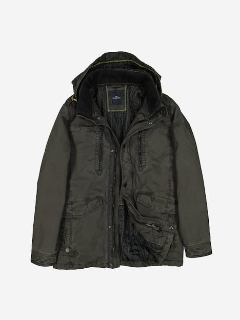 engbers Herren Baumwoll-Jacke regular , Dunkelgruen