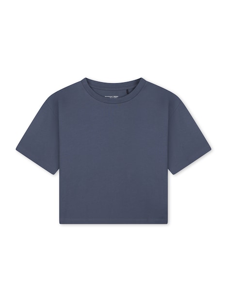 Schiesser Damen Pyjamaoberteil Mix Relax blaugrau