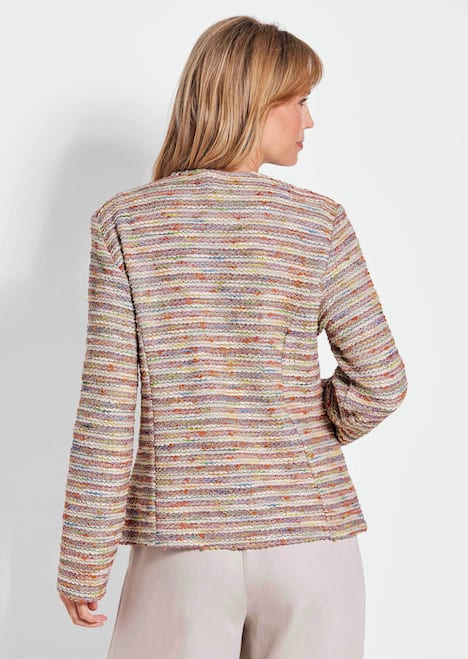 Elegante Bouclé-Jacke mit Multicolor-Design