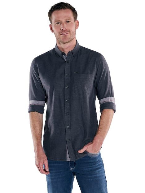 engbers Herren Langarm-Hemd kariert , Saphirblau