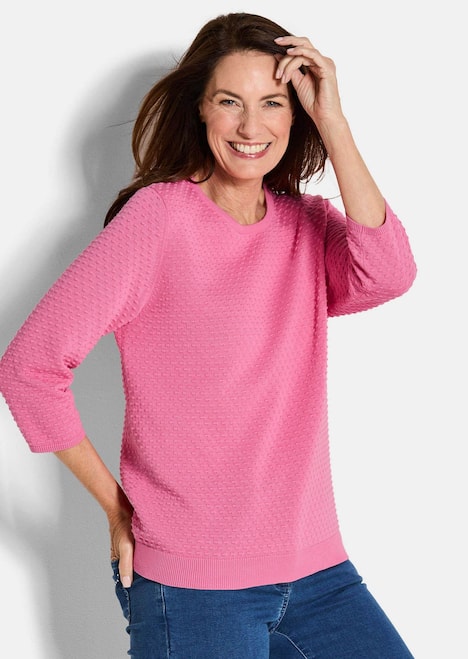 Strickpullover mit Pünktchenmuster