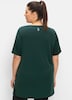 Longshirt Funktionsshirt in Longform Kurzarm Uni Rundhalskragen