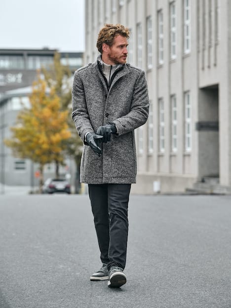 engbers Herren Mantel , Grau