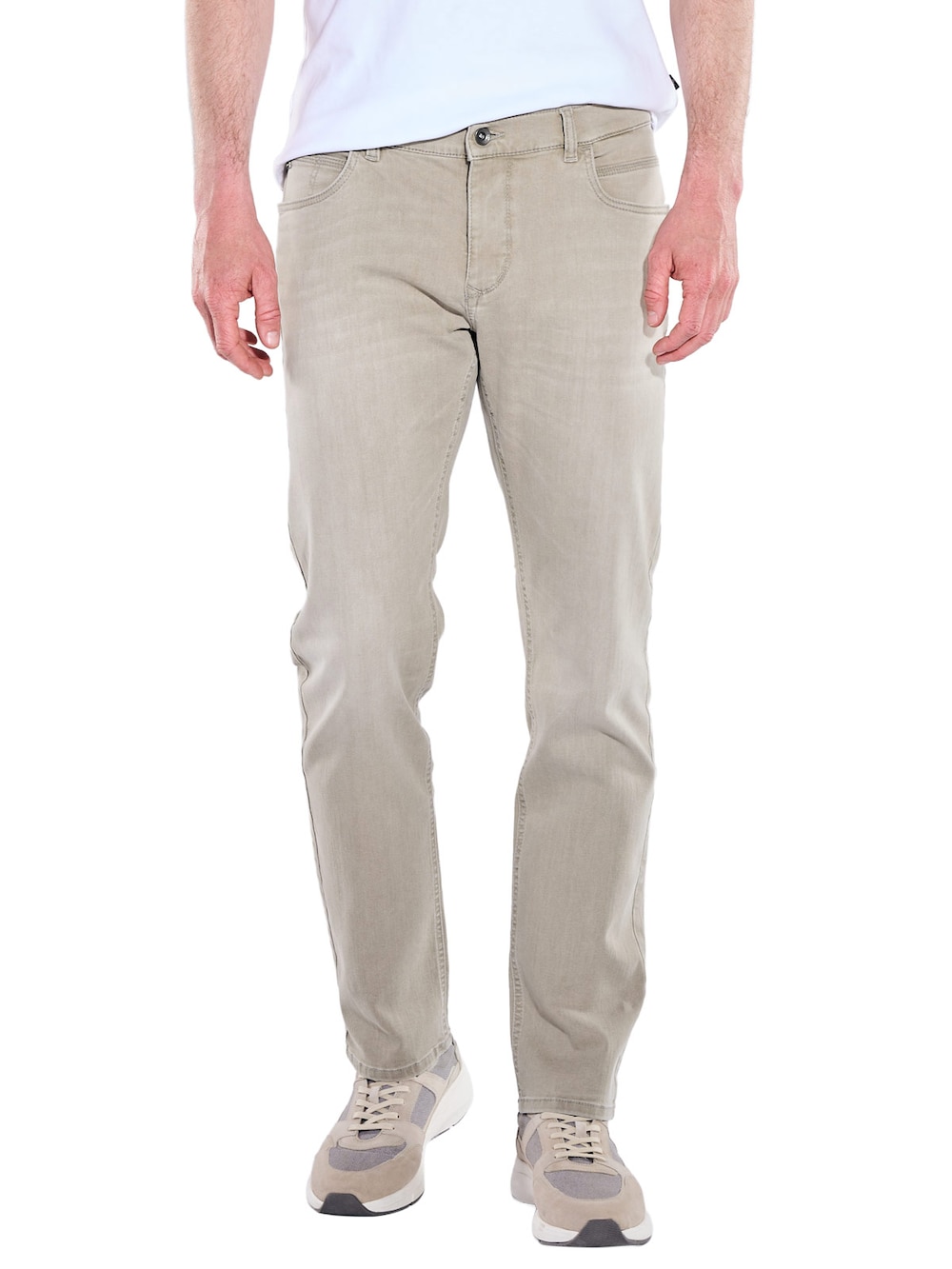 Herren Jeans 5-Pocket Superstretch , Beige