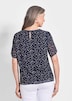 Chiffonbluse im Alloverprint, Rundhals