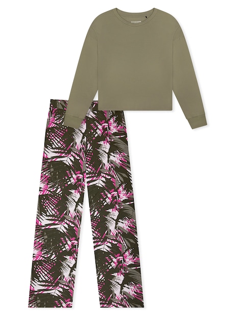 Schiesser Damen Pyjama Modern jade