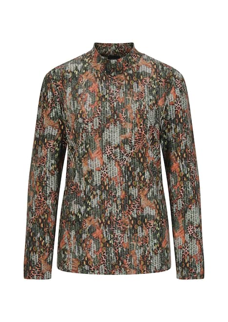 Bedrucktes Jersey-Shirt, Langarm