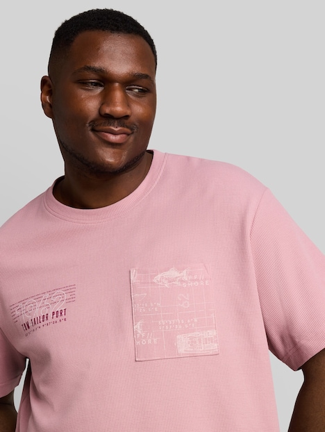 T-Shirt mit Waffelstruktur