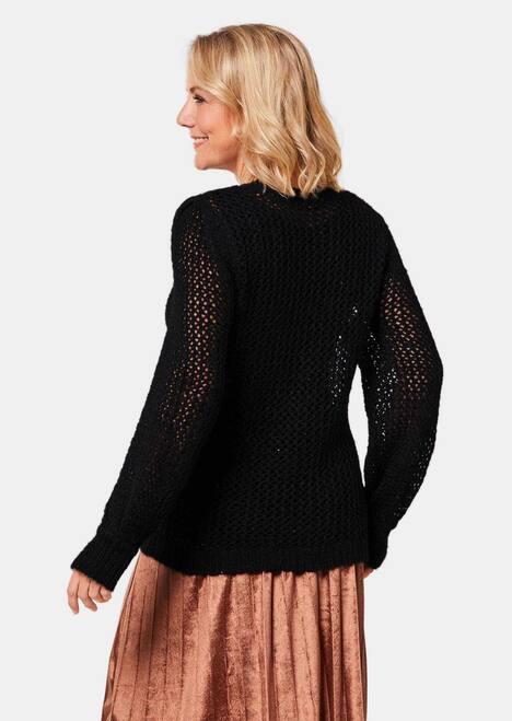 Netz-Pullover mit Pailletten
