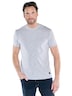 Herren T-Shirt uni , Silbergrau
