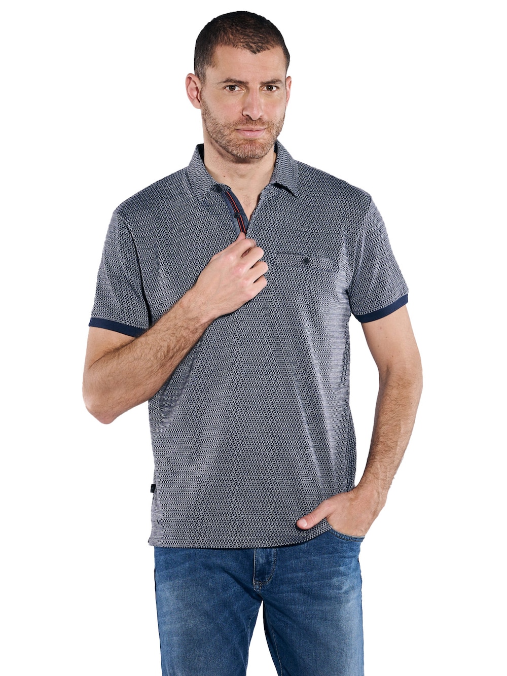 Polo-Shirt gemustert
