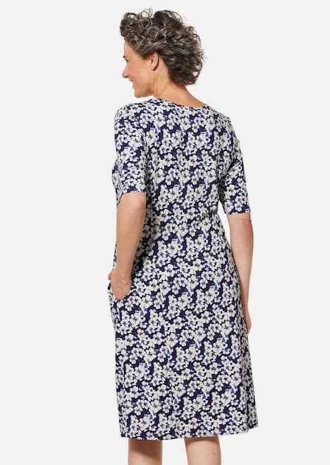 Elastisches Jerseykleid mit modischem Druck
