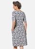 Elastisches Jerseykleid mit modischem Druck
