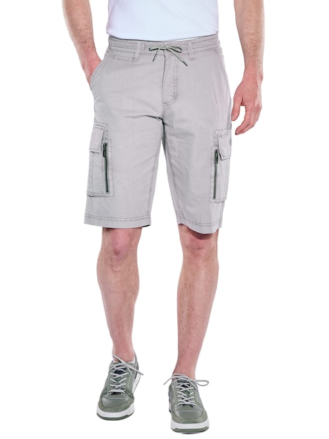 Herren Bermuda mit Tunnelzug , Silbergrau