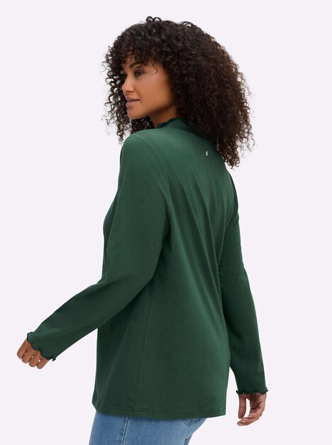 Shirtrolli Langarm Uni Stehkragen