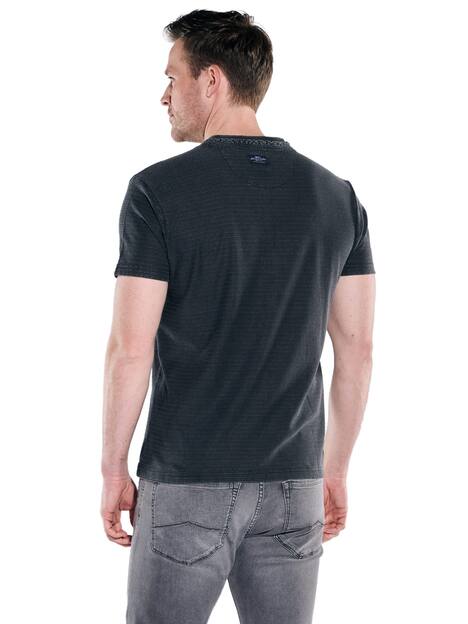 engbers Herren Henley T-Shirt , Schwarz