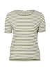 T-Shirt mit Rollkanten und Flammgarnstruktur