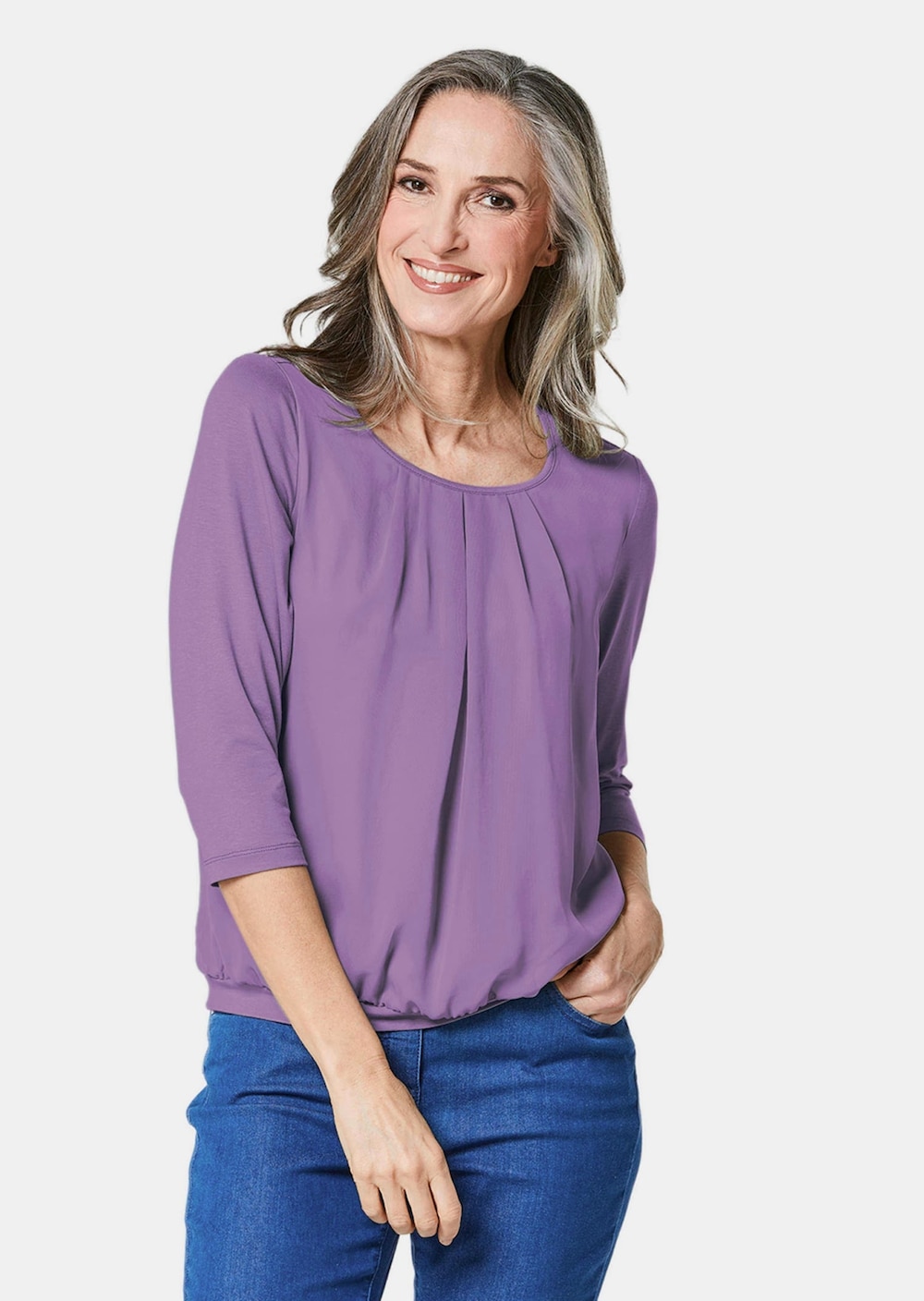 Gepflegtes Shirt in eleganter Blusen-Optik