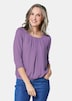 Chiffon-Shirt mit 3/4-Arm, Rundhals