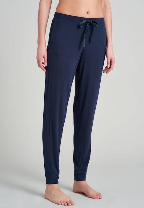 Schiesser Damen Hose Lang - blue - 48