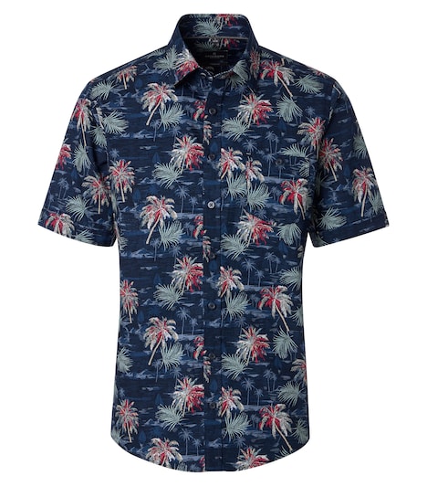 Freizeithemd Kurzarm Print Casual Fit