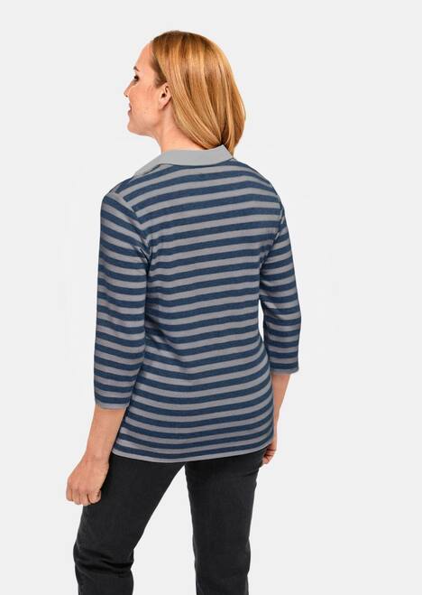 GOLDNER Poloshirt Hoogwaardig shirt met lange mouwen en polokraag