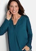 GOLDNER Blouseshirt Blouseshirt met chiffon inzet