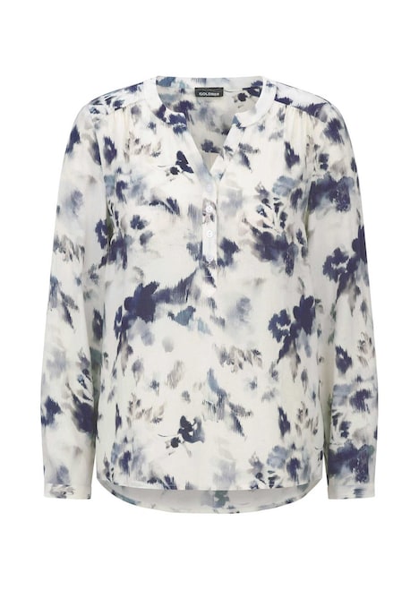 Bloemenprintblouse met V-hals