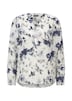 Bloemenprintblouse met V-hals