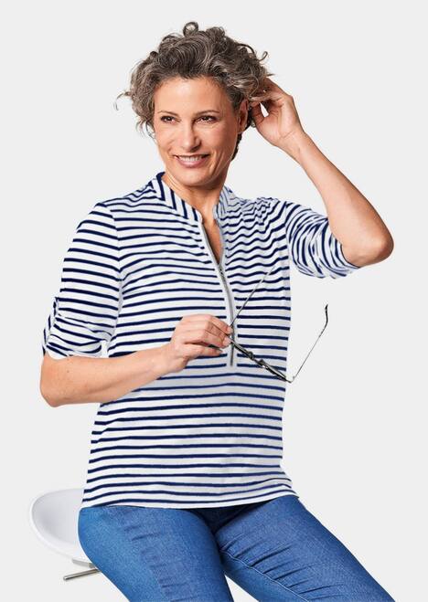 Sportives Ringelshirt in Longform