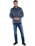 engbers Herren Sweatshirt mit Stehkragen , Mittelblau