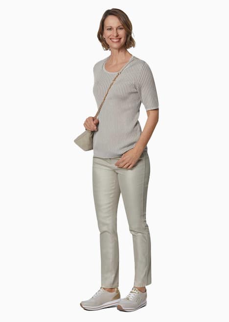 Pflegeleichter Pullover in hochwertiger Rippenstruktur