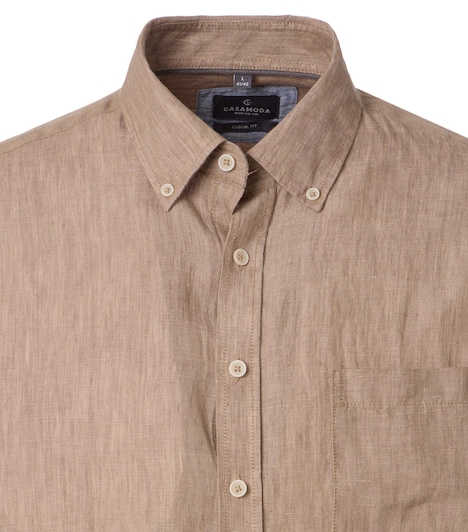Leinenhemd uni Casual Fit