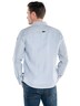 Herren Leinen Overshirt mit Zipper , Hellblau