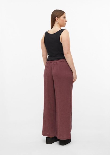 Musselin Hose mit weitem Bein und Elastikbund