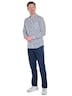 Herren Streifenhemd in Leno-Ware , Marineblau