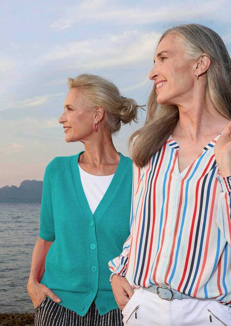 Damen Cardigan in Pink, Halbarm